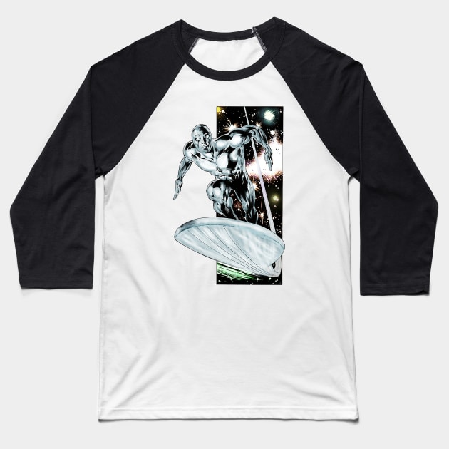 Silver Surfer Baseball T-Shirt by cindo.cindoan